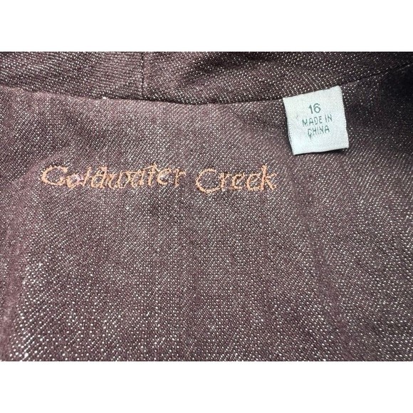 Womens Size 16 Coldwater Creek Brown Embroidered Beaded Blazer Boho Retro Jacket - Picture 7 of 9